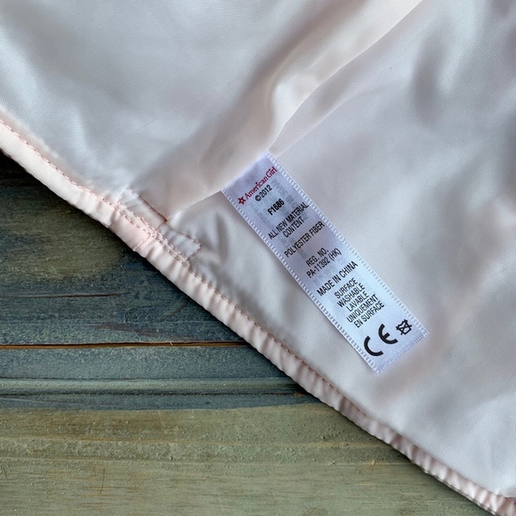 AMERICAN GIRL DOLL Pretty Pink Coat Set Faux Fur Trim Hood Gray Boots - Picture 9 of 9